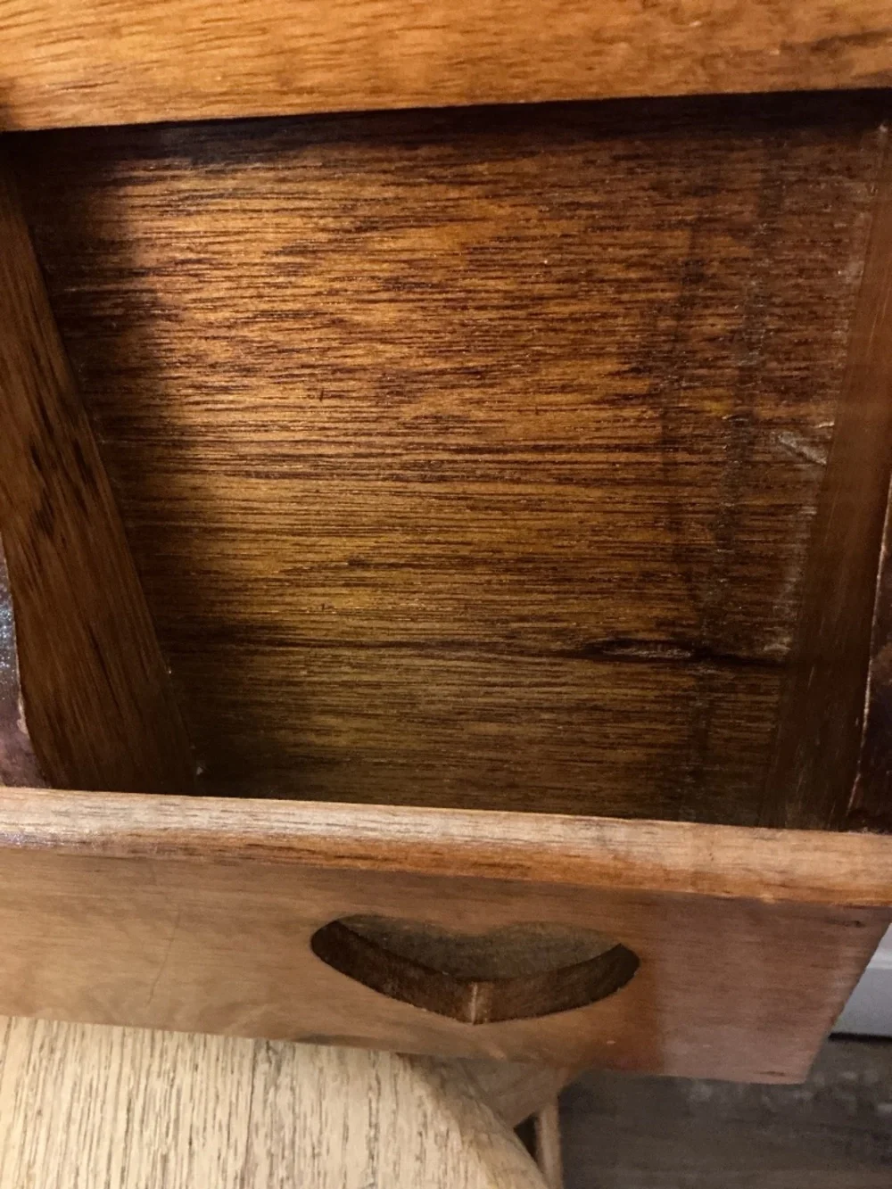 Vintage Wooden Heart Design Letter/Mail Holder Organizer Rare